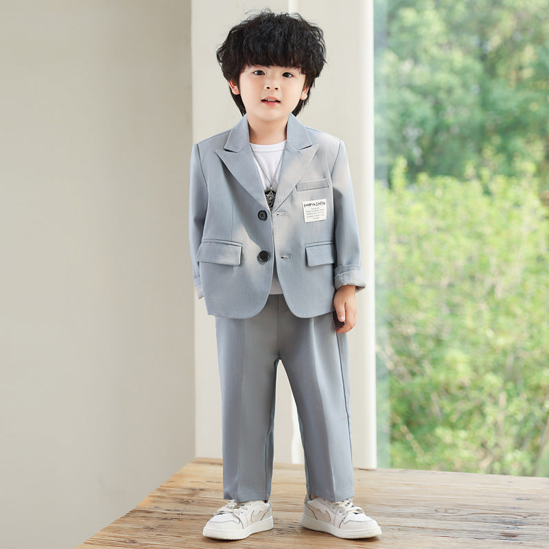 Boy's casual fashion Blazer Pants Set