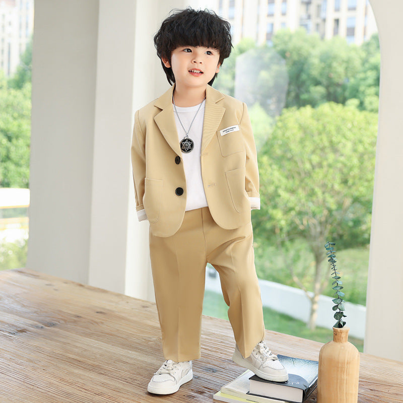 Boy's casual fashion Blazer Pants Set