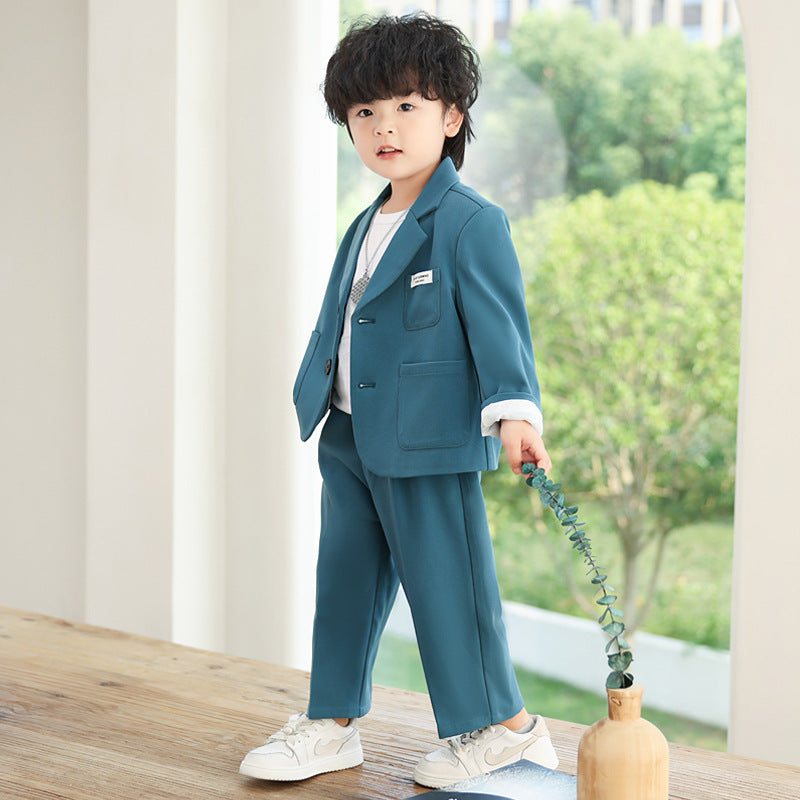 Boy's casual fashion Blazer Pants Set