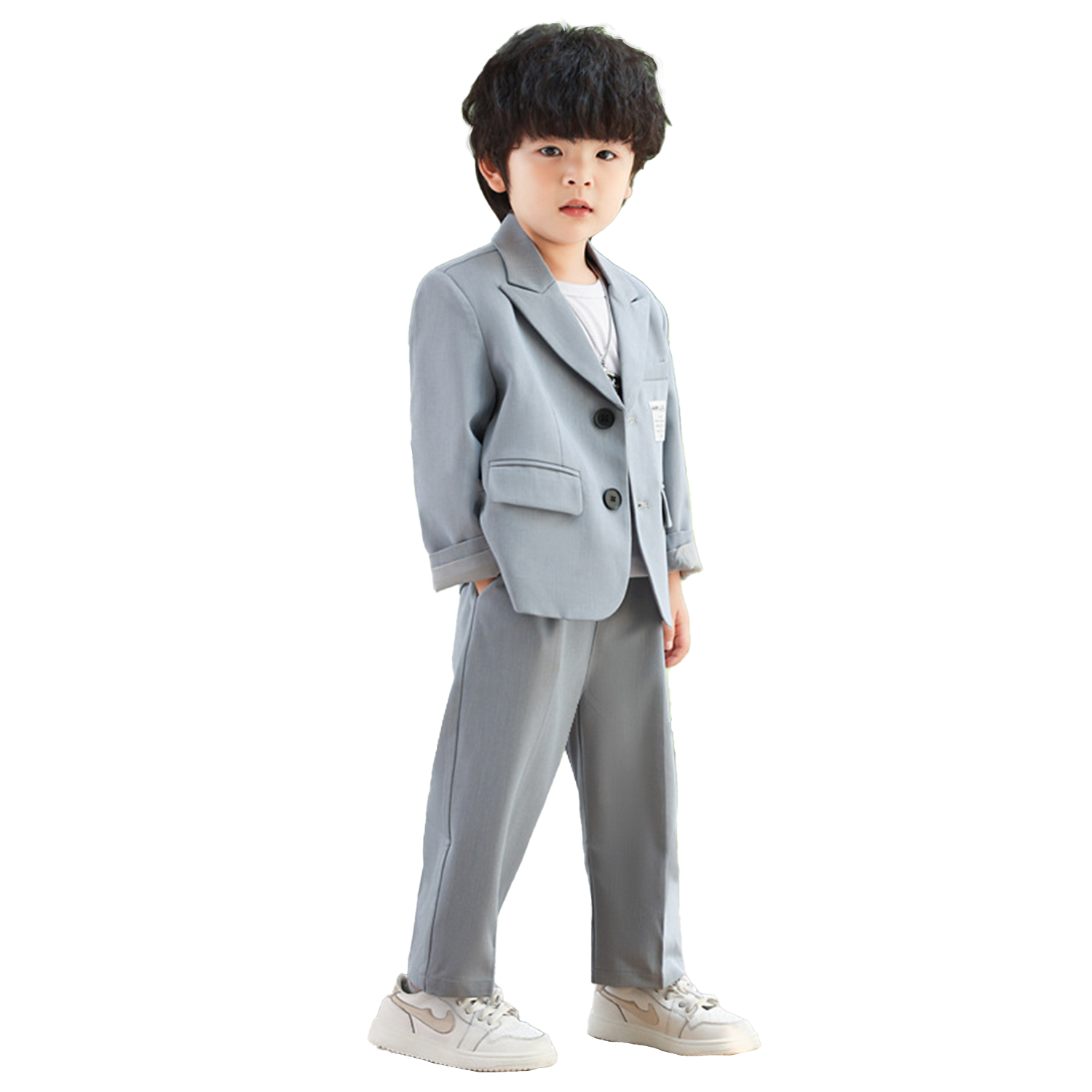 Boy's casual fashion Blazer Pants Set