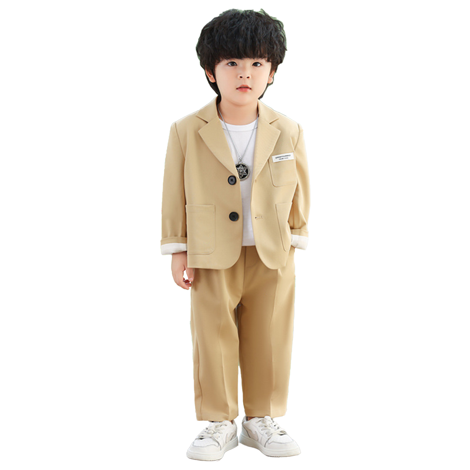 Boy's casual fashion Blazer Pants Set