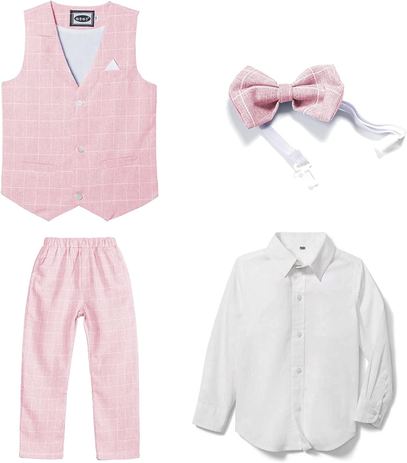 Boy's Vest Formal Suits Wedding Ring Bearer Outfits