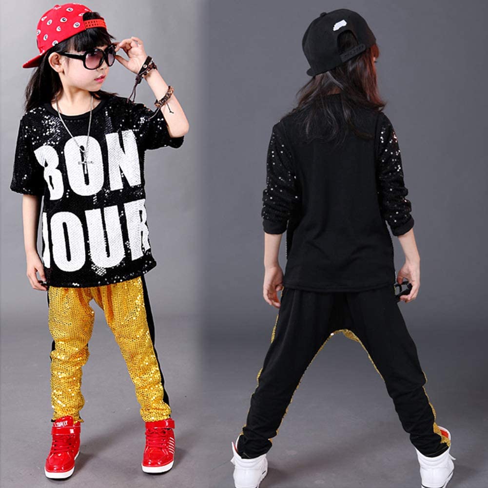 Unisex Boy's Girl's Sequin Classic Dance Costumes Ballroom Modern Jazz