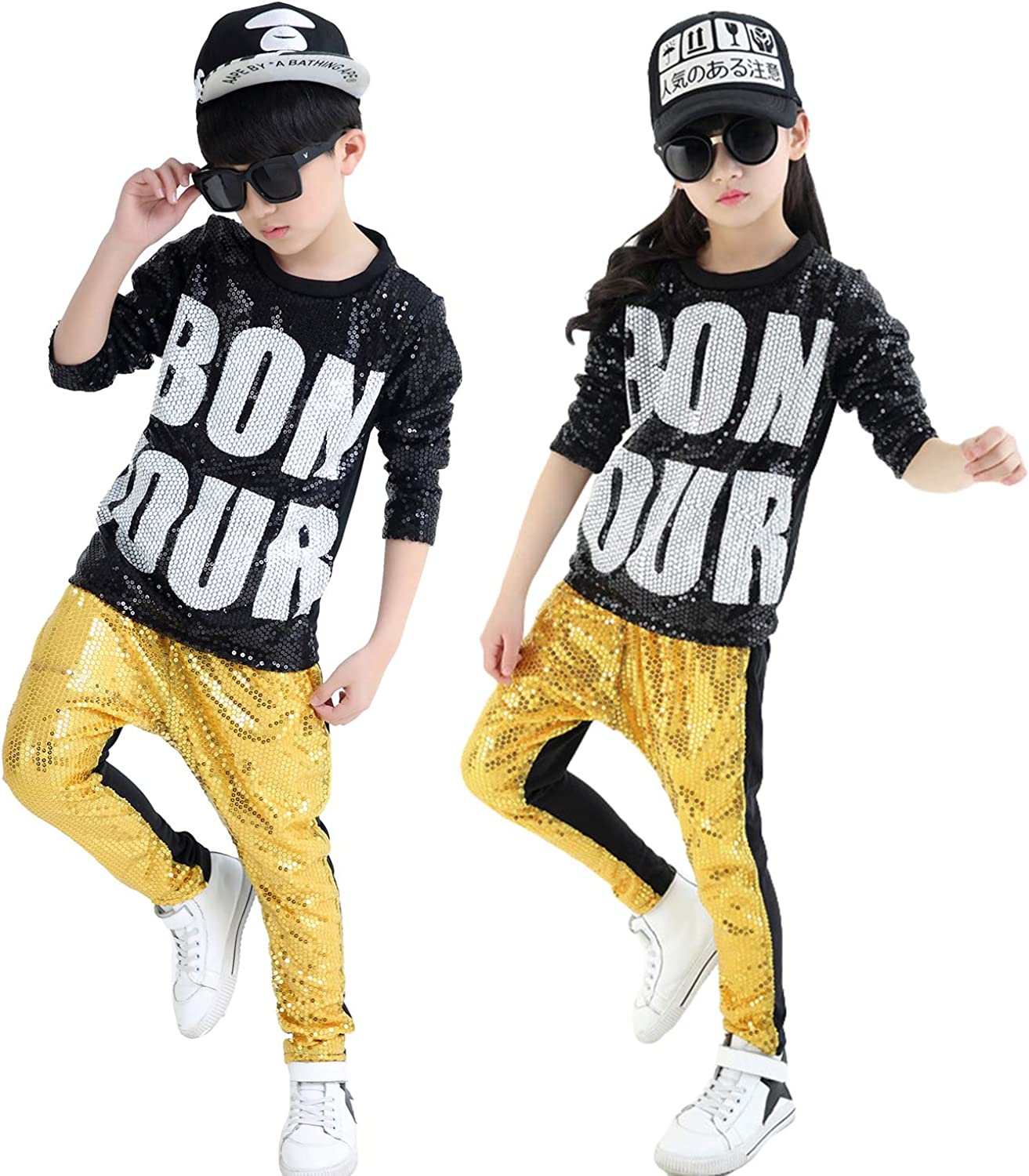 Unisex Boy's Girl's Sequin Classic Dance Costumes Ballroom Modern Jazz