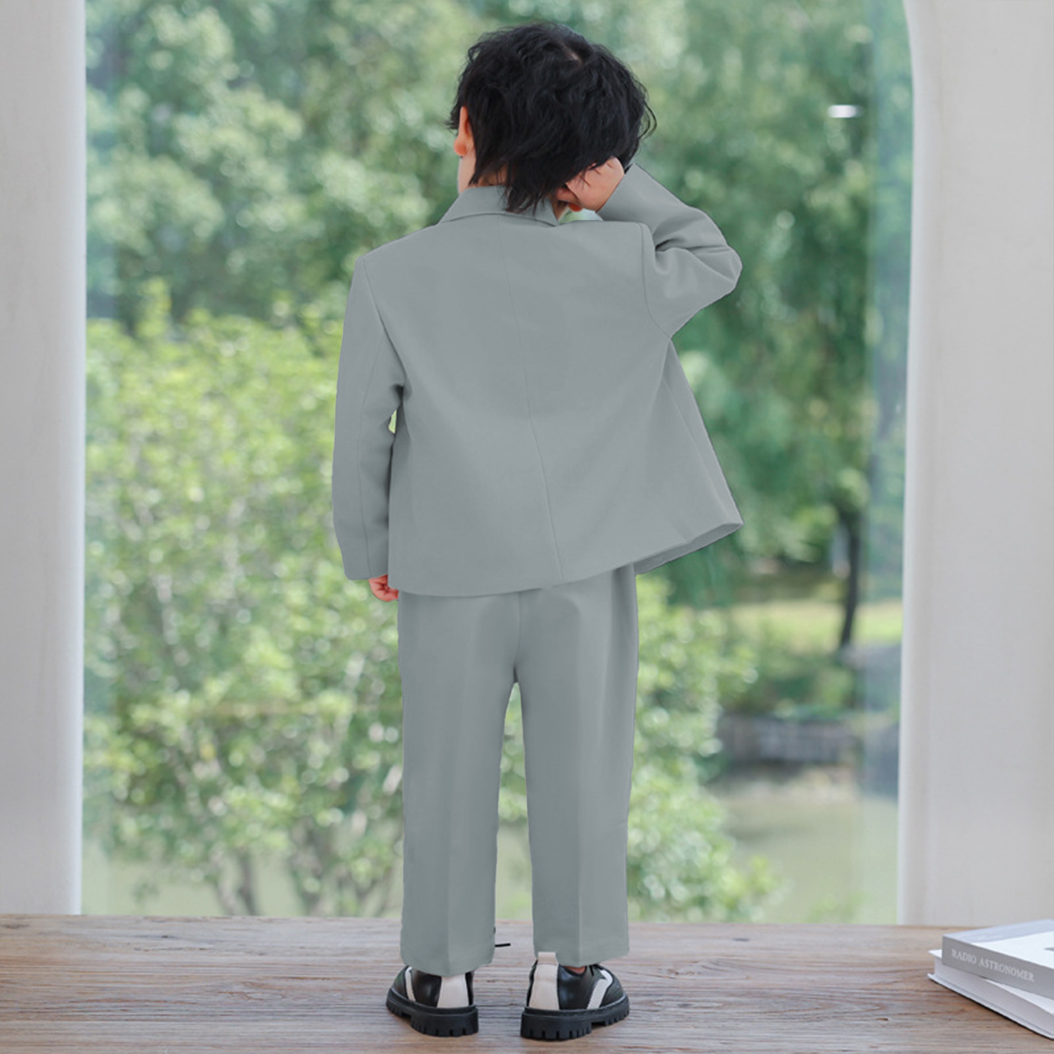 Boy's casual fashion Blazer Pants Set