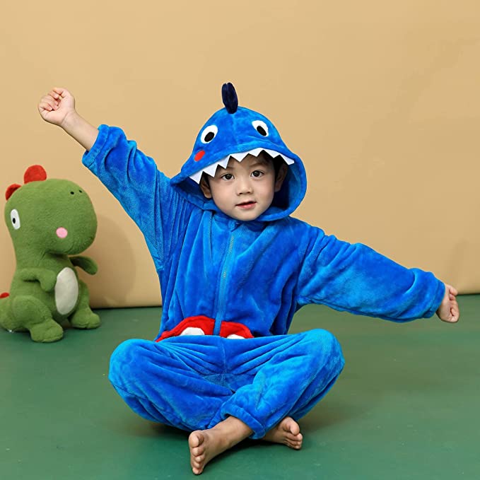 Unisex Kids Flannel Onesie Pajamas Soft Plush Sleepwear