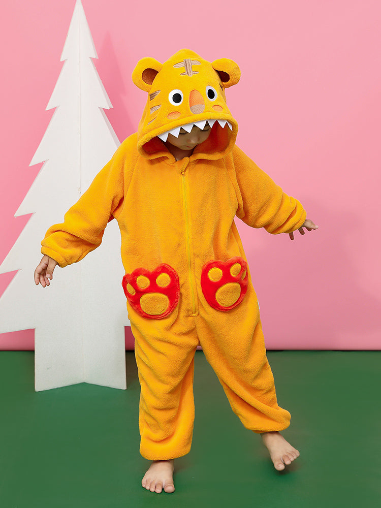 Unisex Kids Flannel Onesie Pajamas Soft Plush Sleepwear