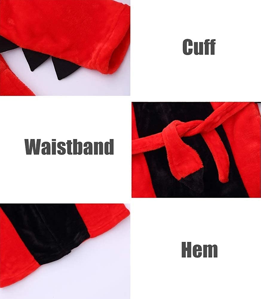 Kid's Boy's Animal Bathrobe Dinosaur Hooded Flannel Robe