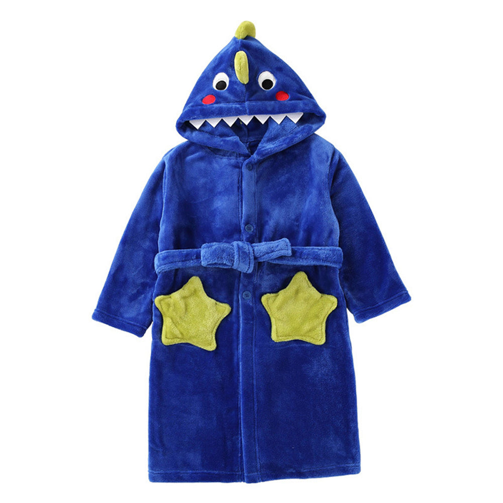 Unisex Boy's Girl's Hooded Bathrobe Onesies Animal