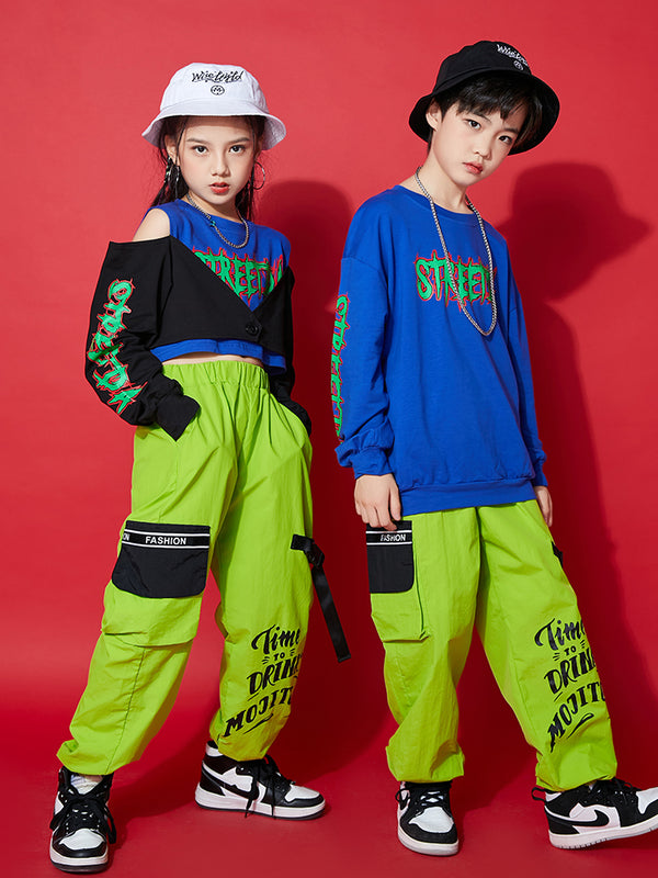  LOLANTA Kids Girls' Dance Outfit Hip Hop Clothes Long