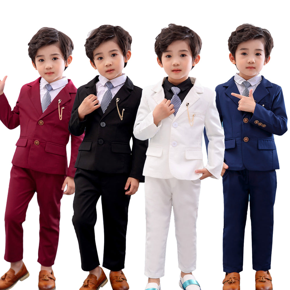 Boy's Business Formal Blazer Pants outfits Ceremony Party