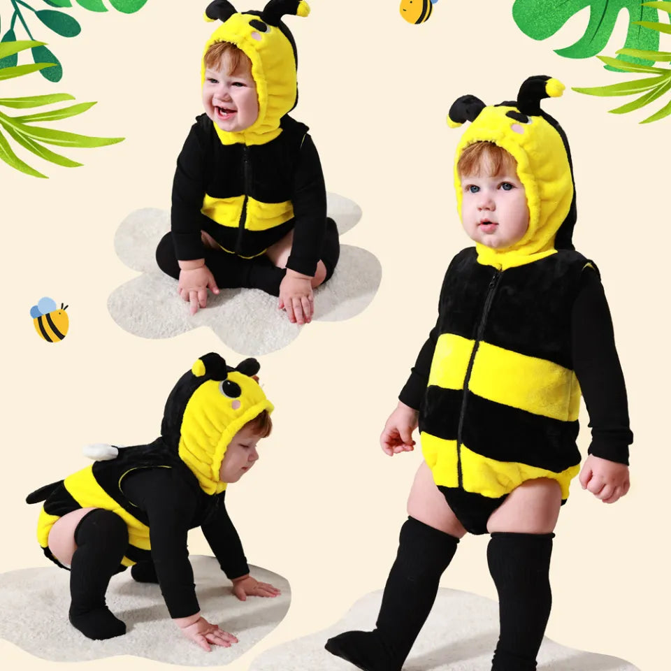 3Pcs Baby Toddler Bee Costume Halloween Onesie