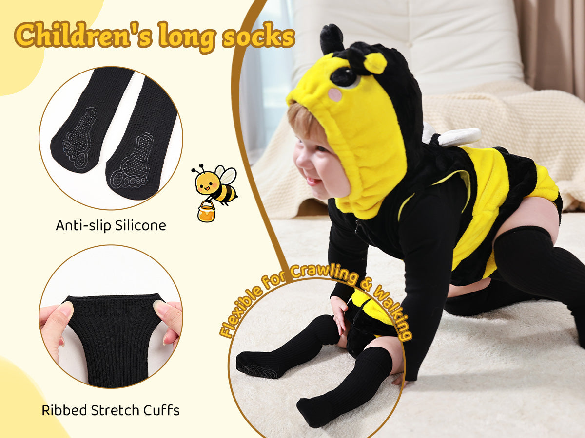 3Pcs Baby Toddler Bee Costume Halloween Onesie