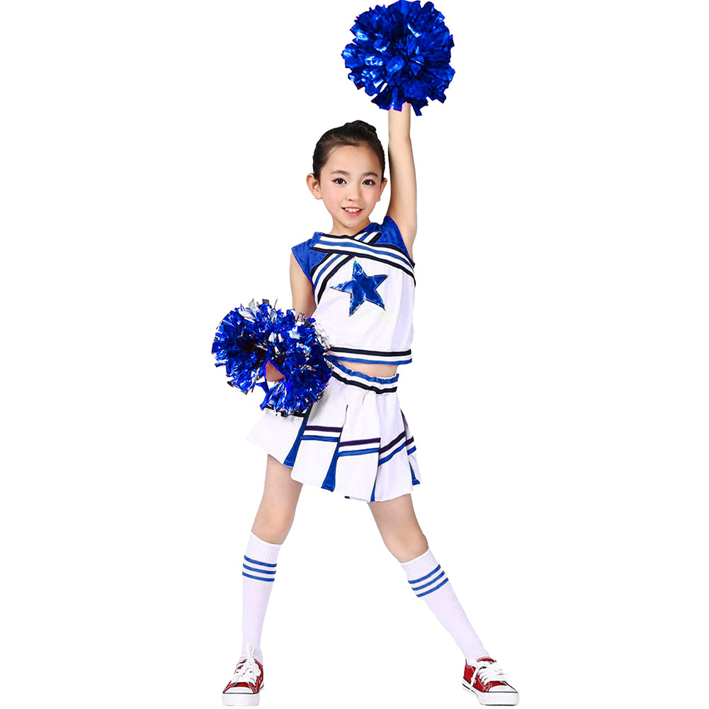 [VIP]Girl's Cheering Squad Costume Match Pom Poms  Socks