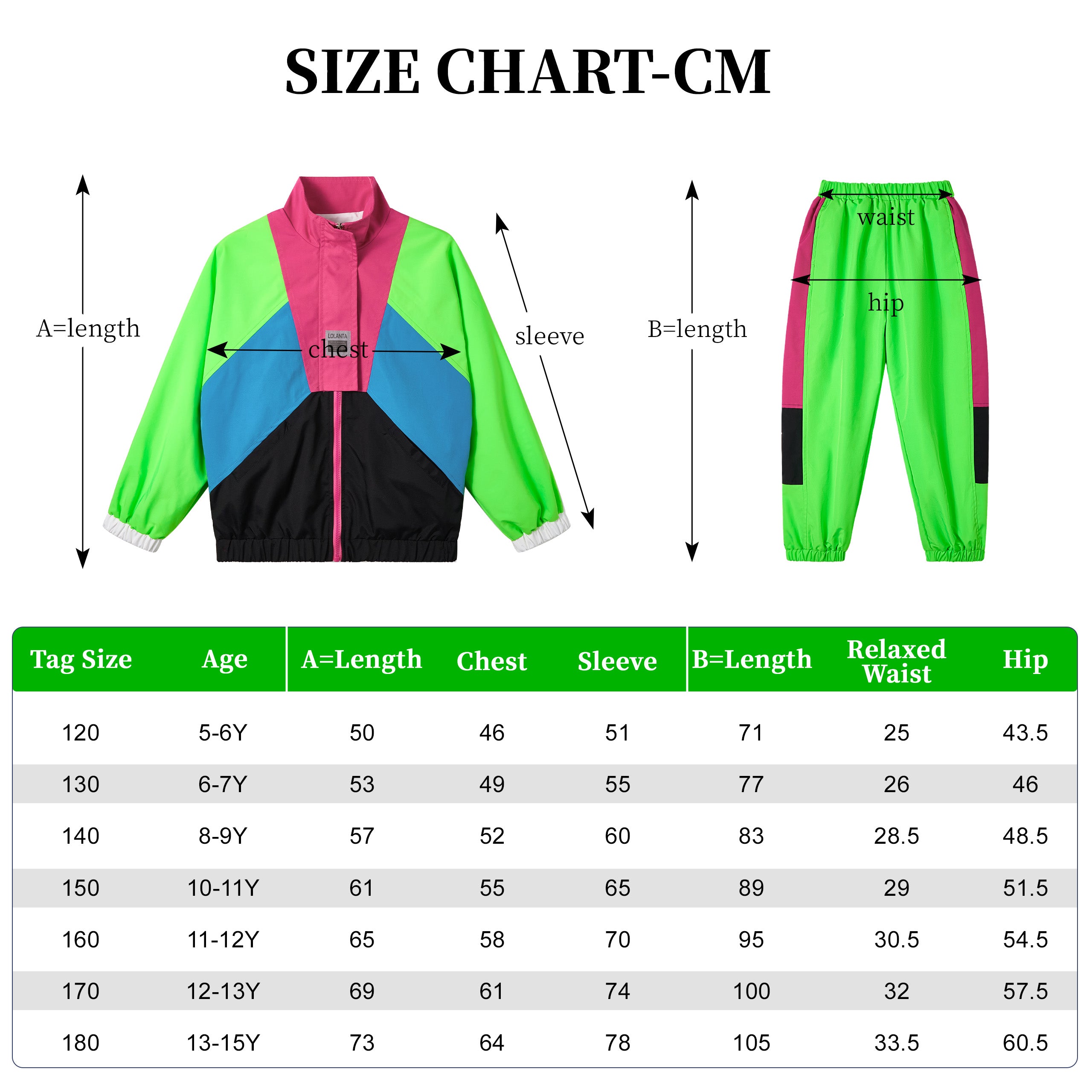 LOlanta-Jacket Track Pants Sets Hip Pop Streetwear Boys Girls