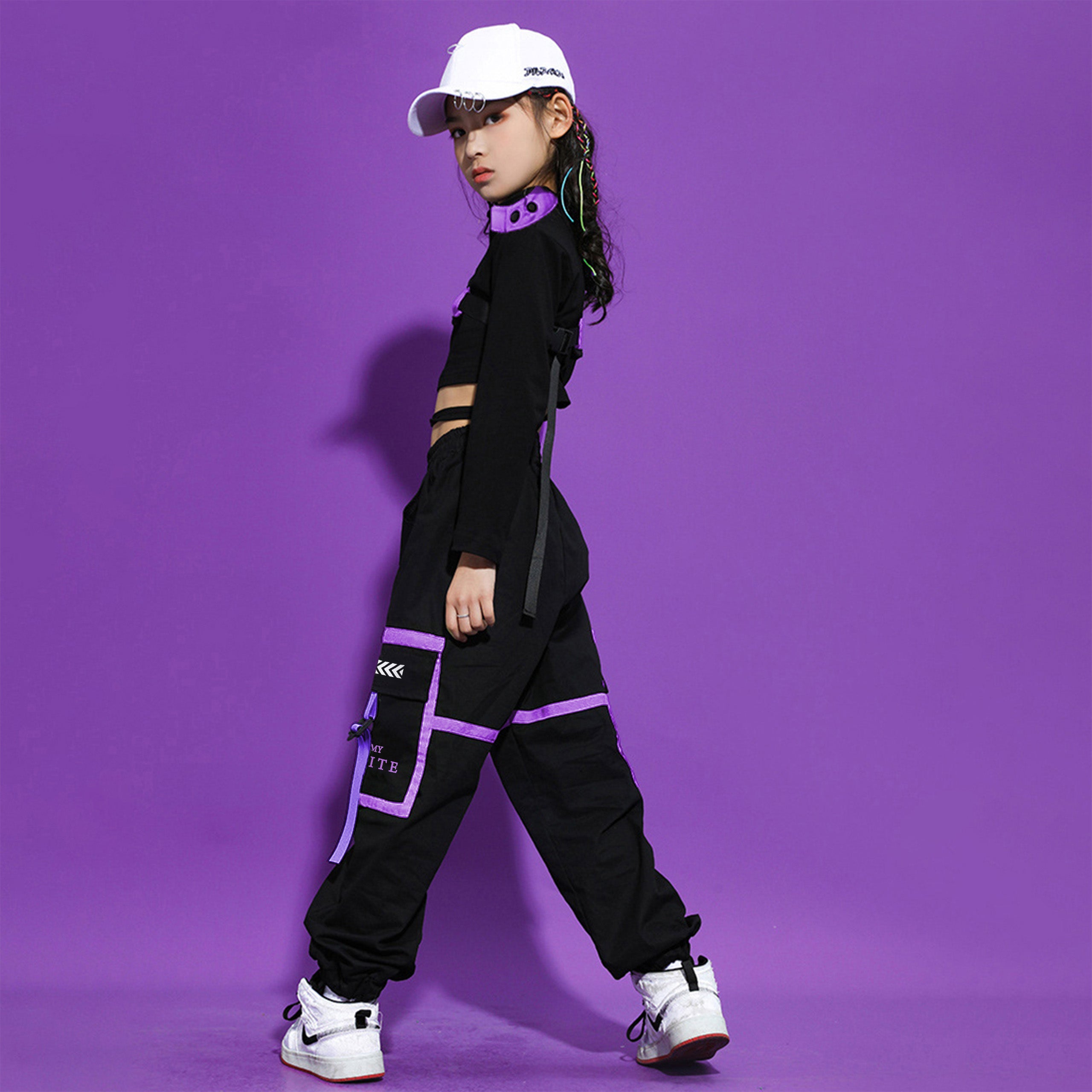 [VIP] Mädchen Team Stage Fashion Crop Top Hose Hip Pop Dance Sets