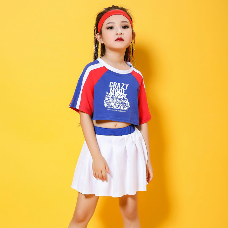 LOLANTA Girls Hip Hop Dance Tops Short Sleeve T-shirts