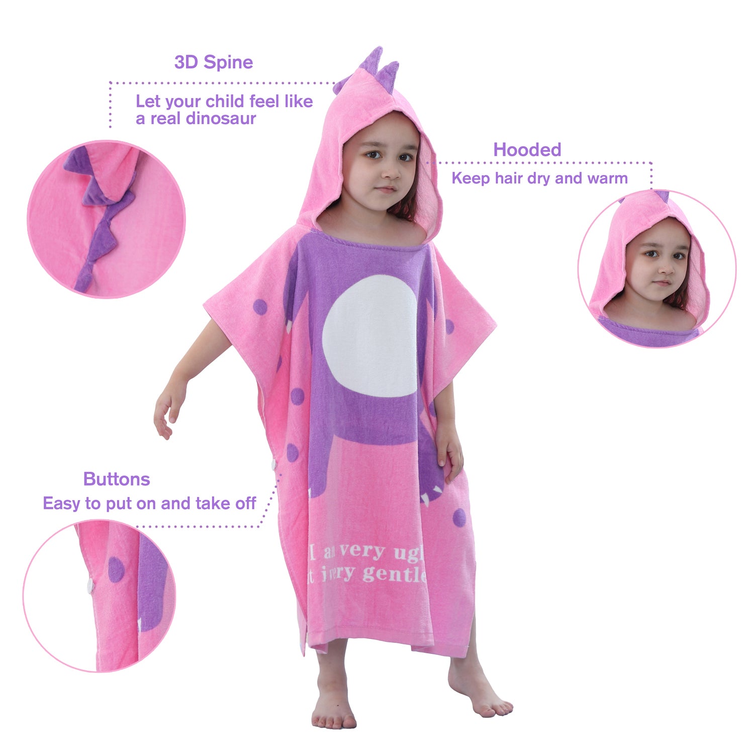 Boys Girls Hooded Bath Towel