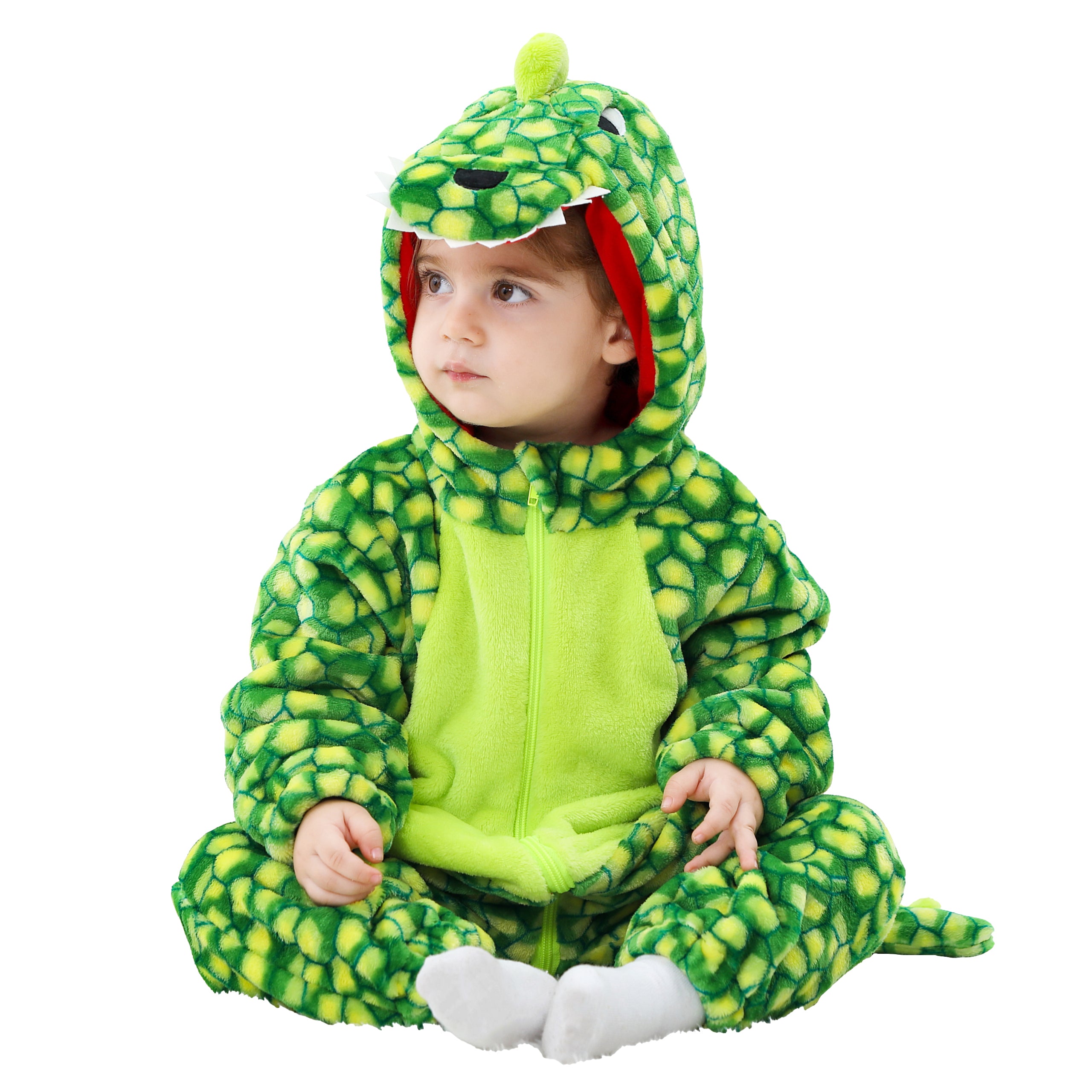 LOLANTA Unisex Baby’s Onesie Hooded Flannel Romper Costume