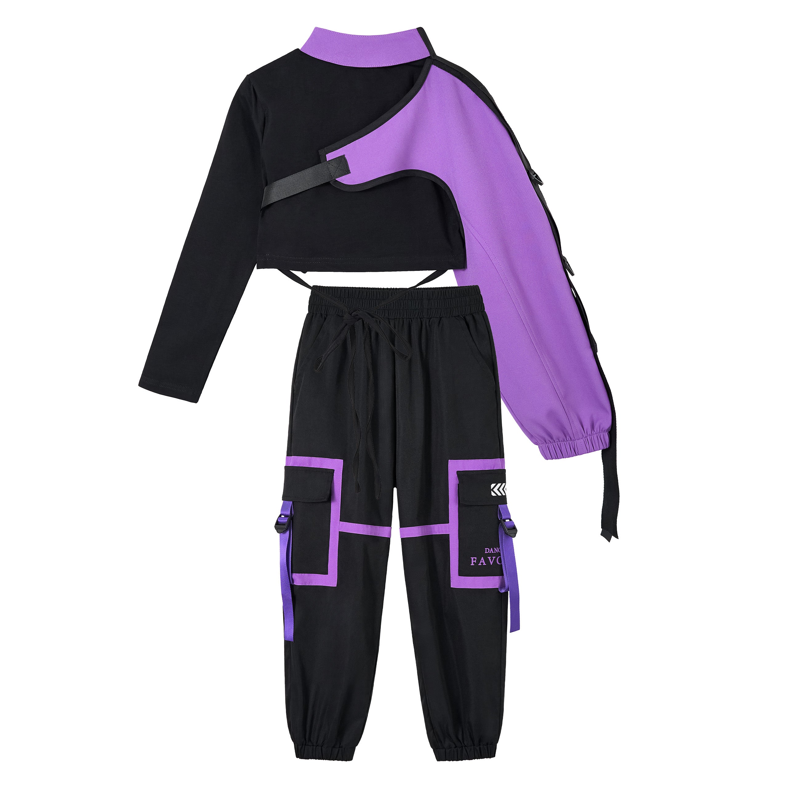 [VIP] Mädchen Team Stage Fashion Crop Top Hose Hip Pop Dance Sets