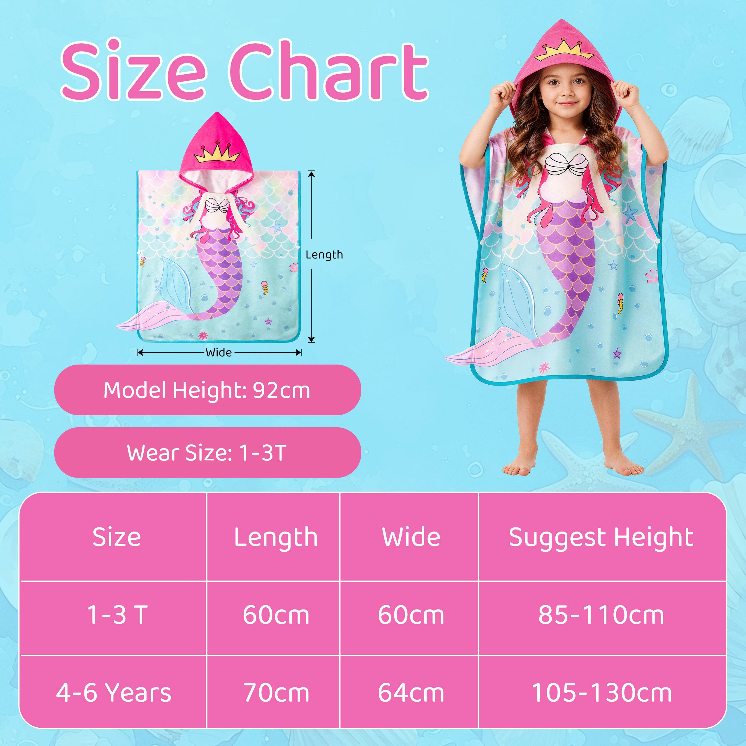 Boys Girls Hooded Bath Towel