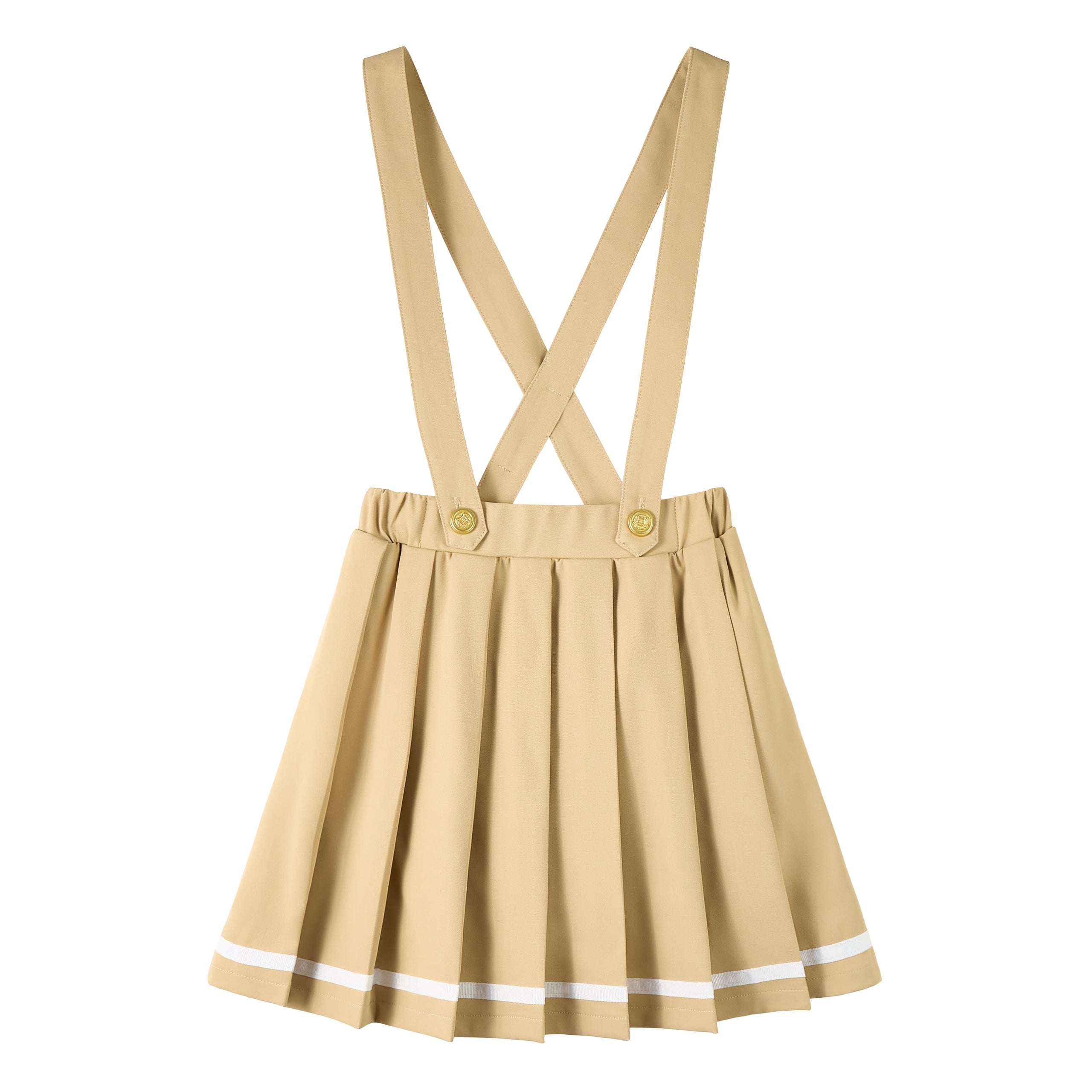Girls Suspender Skirts Kids Formal Pleated Skort