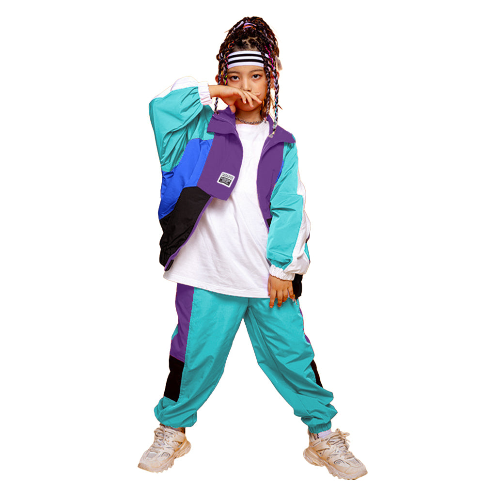 [VIP]Unisex Kid's Jacket Cargo Pants Sports Stage Fashion Dance