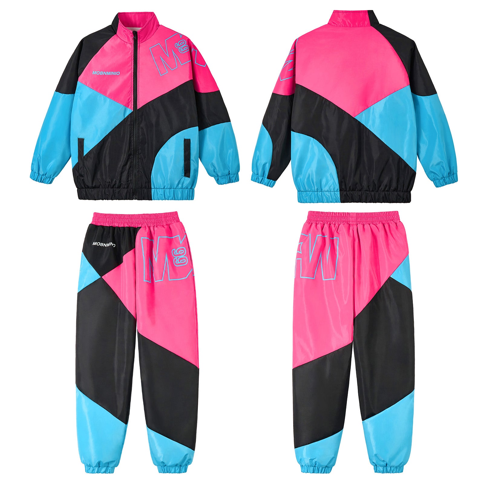 [VIP] Chaqueta unisex para niños, pantalones cargo, ropa deportiva, escenario, moda, baile 