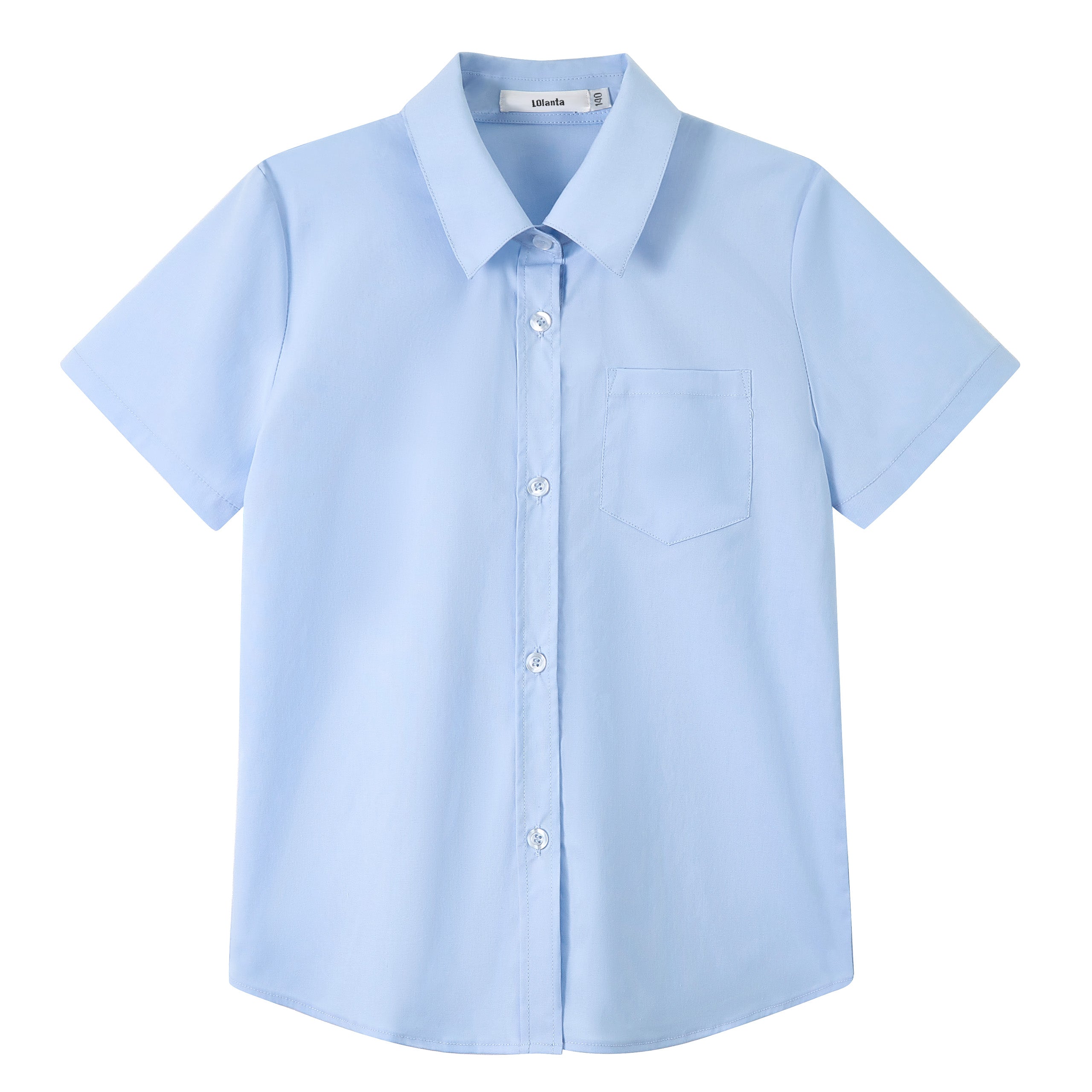 Girls Short Sleeve Button Down Shirts