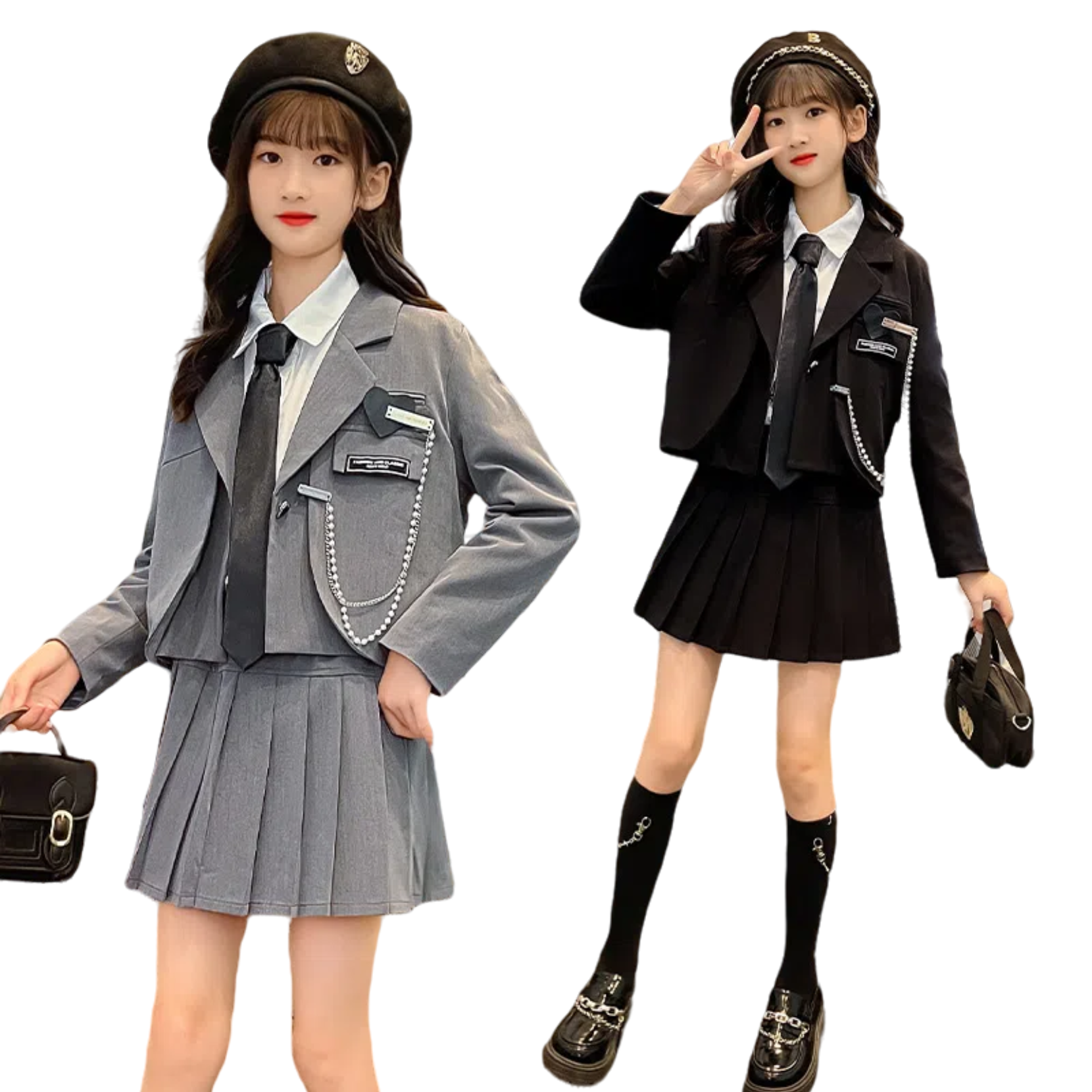 LOLANTA Girls Business Formal Short Suit Skirts Set