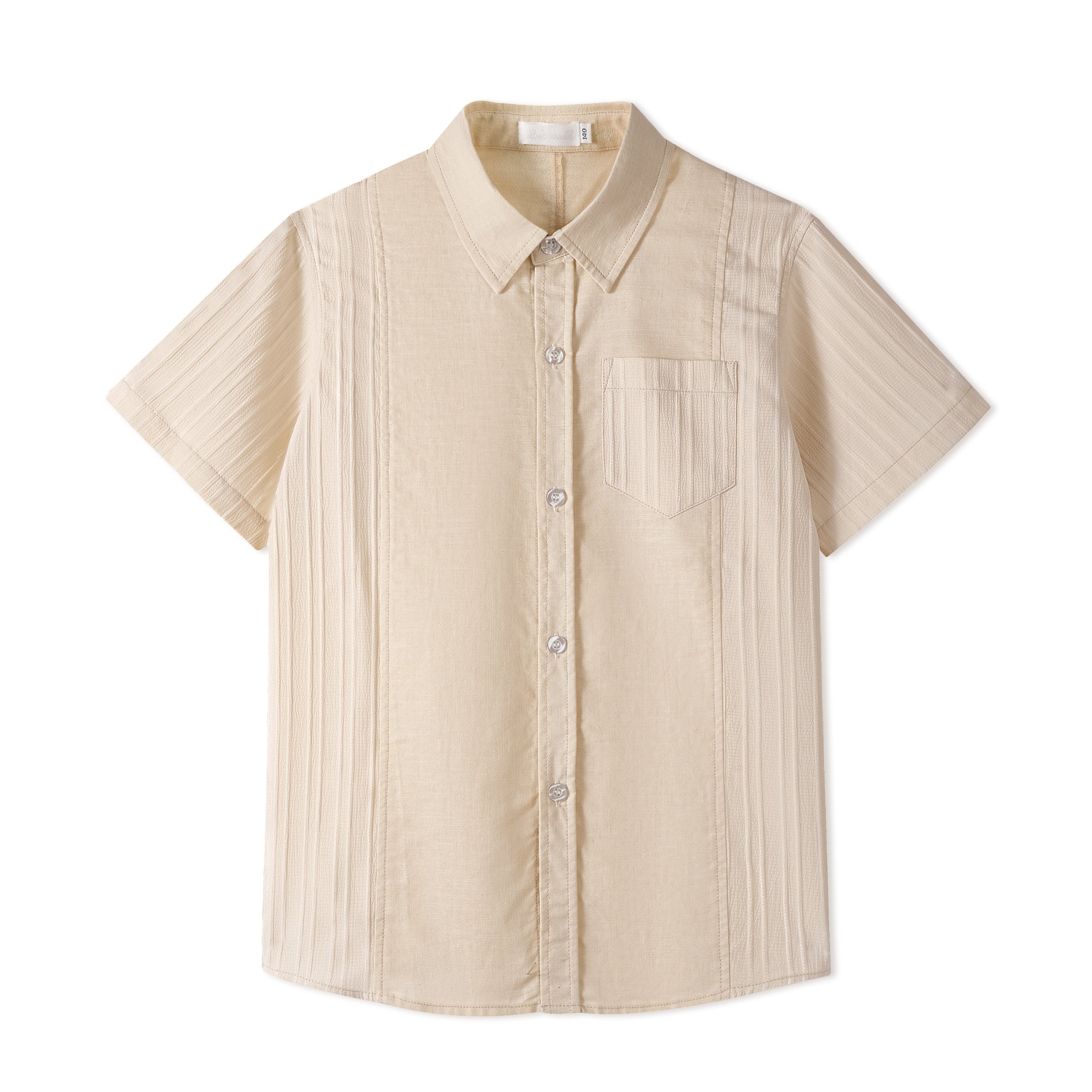 Boys Linen Shirt Short Sleeve Guayabera Shirts