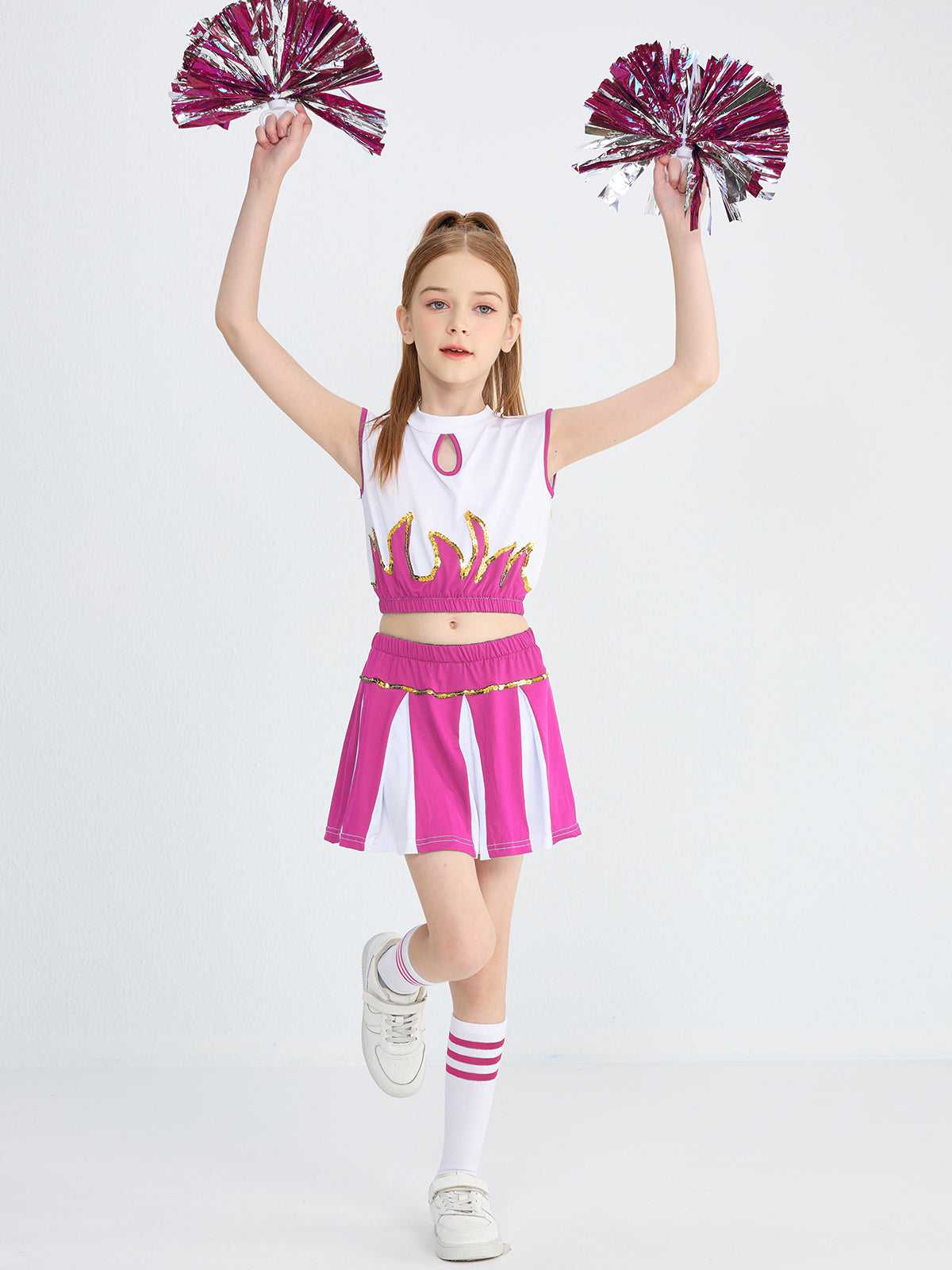 [VIP]Girl's Cheerleader Stage Performance Gym Outfit