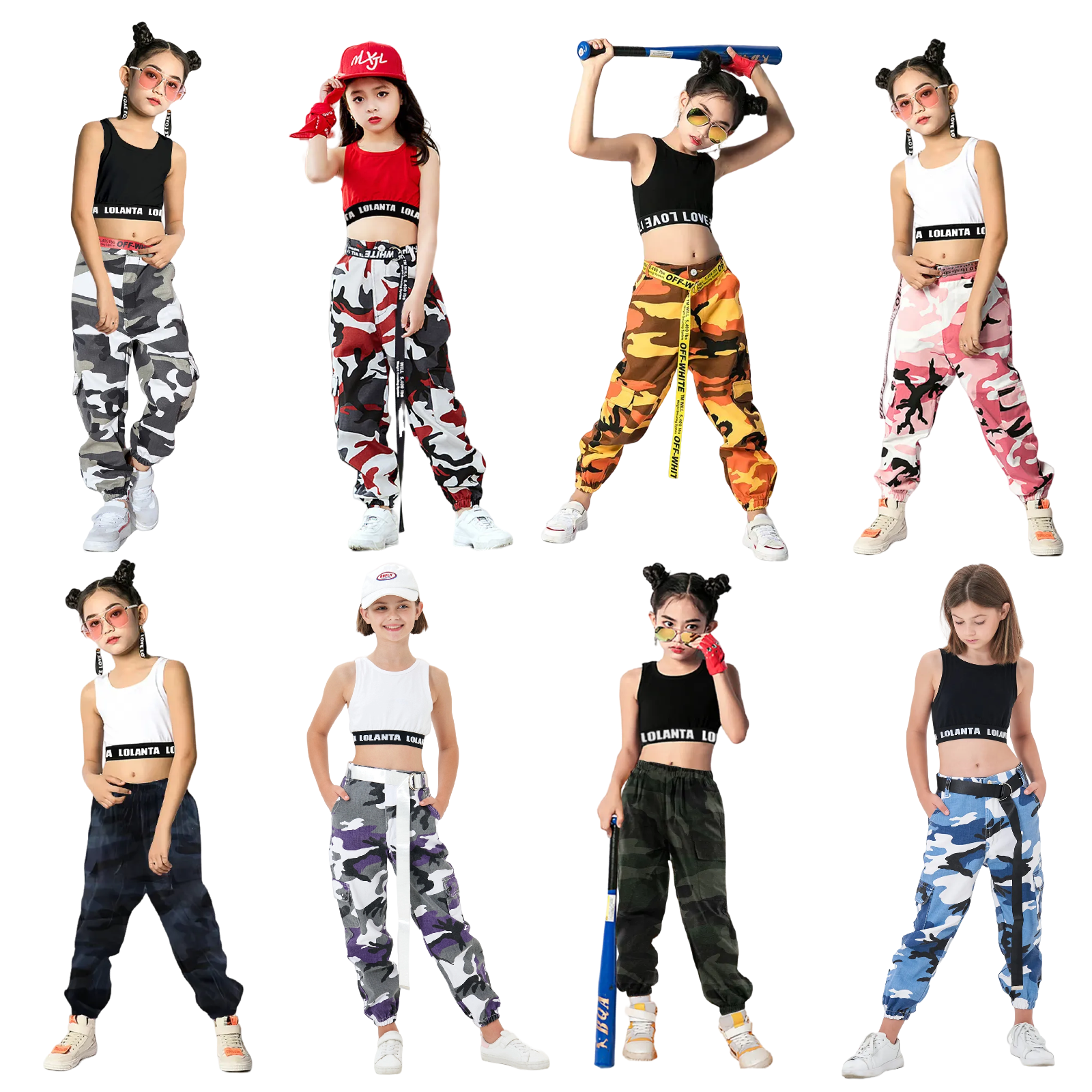 [VIP]Girls Hip Hop Street Dance Squad Camouflage suits