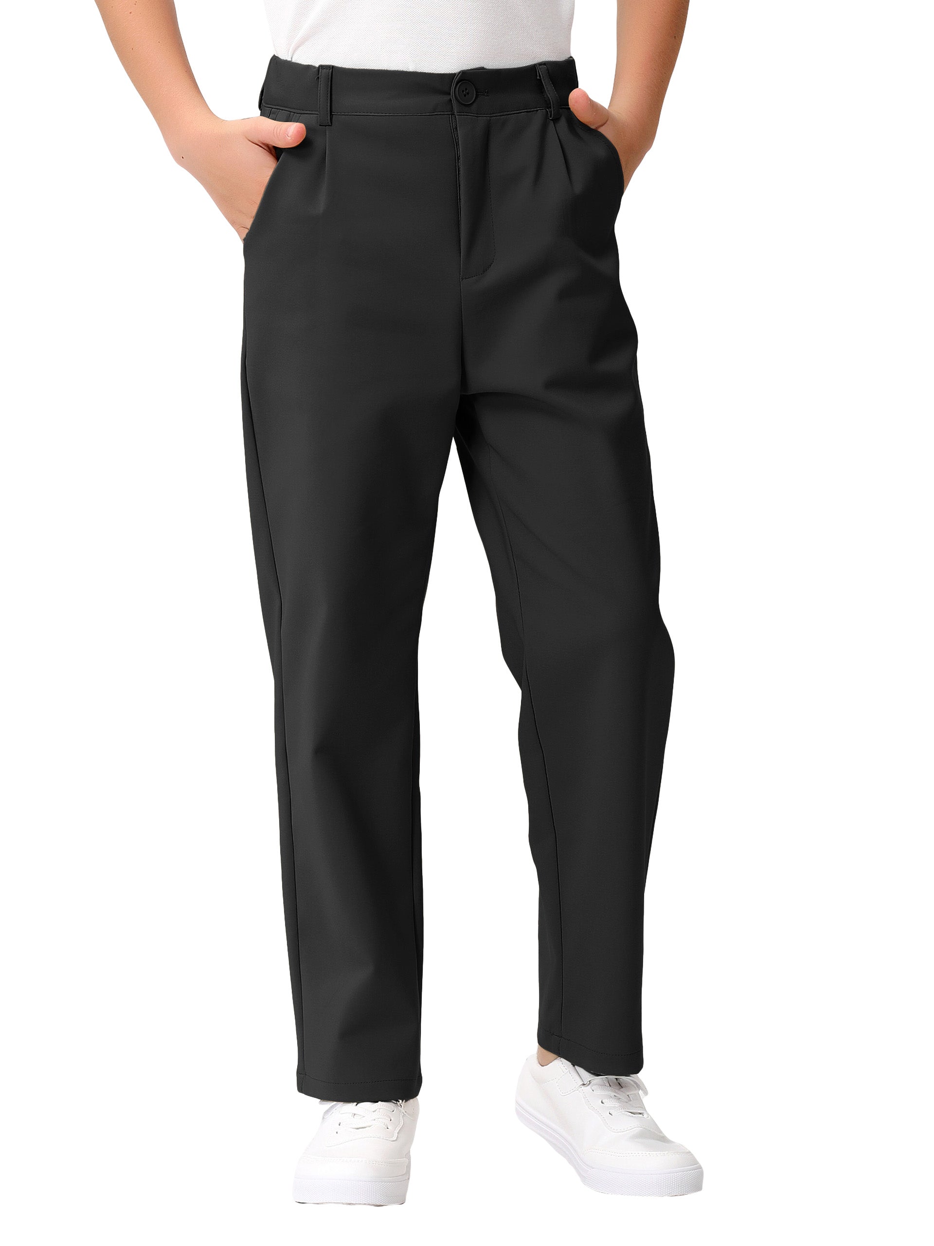 Boys Golf Dress Pants, Athletic Stretch Quick Dry Uniform Chino