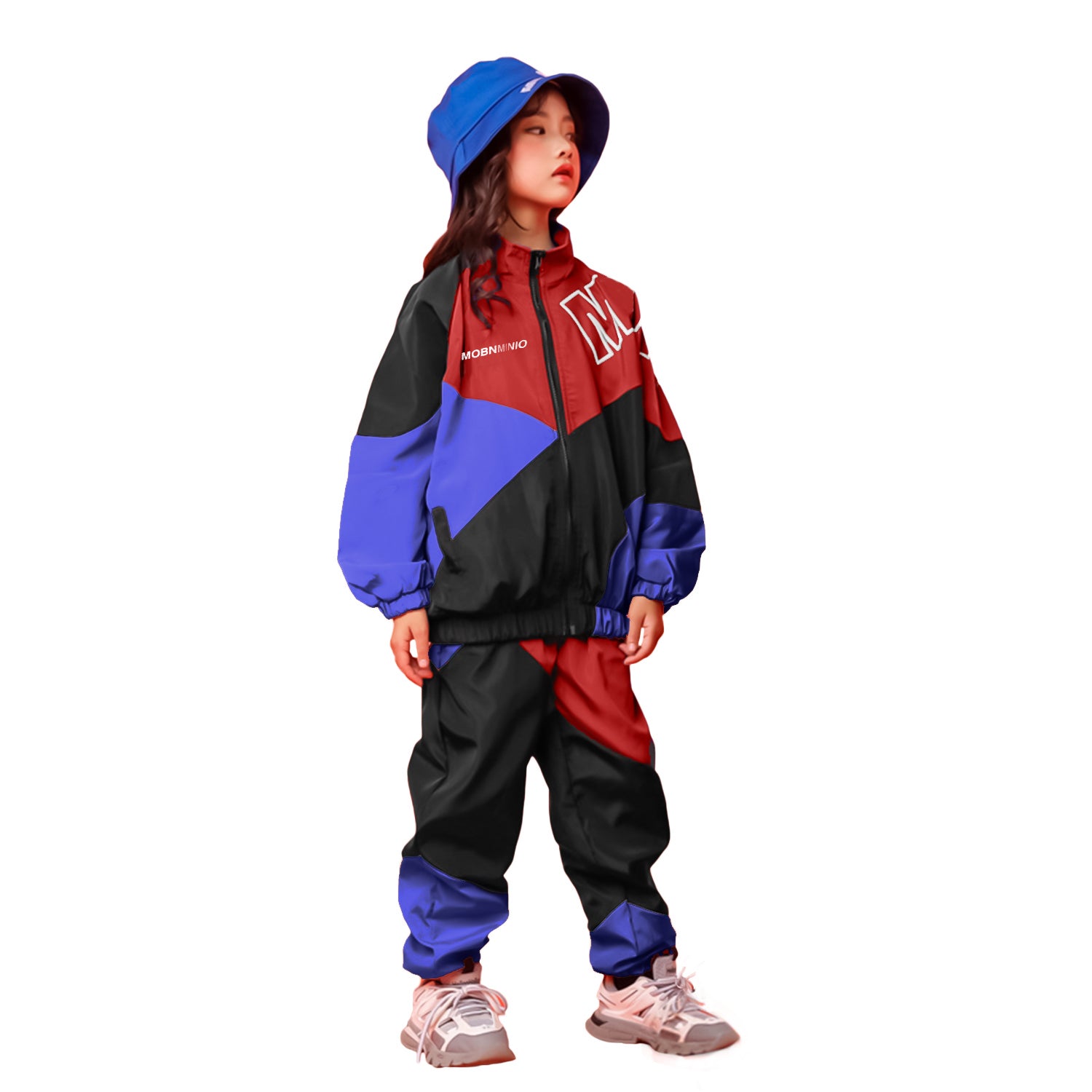 Unisex Kid's Jacket Track Pants Hip Pop Streetwear Jogger Set