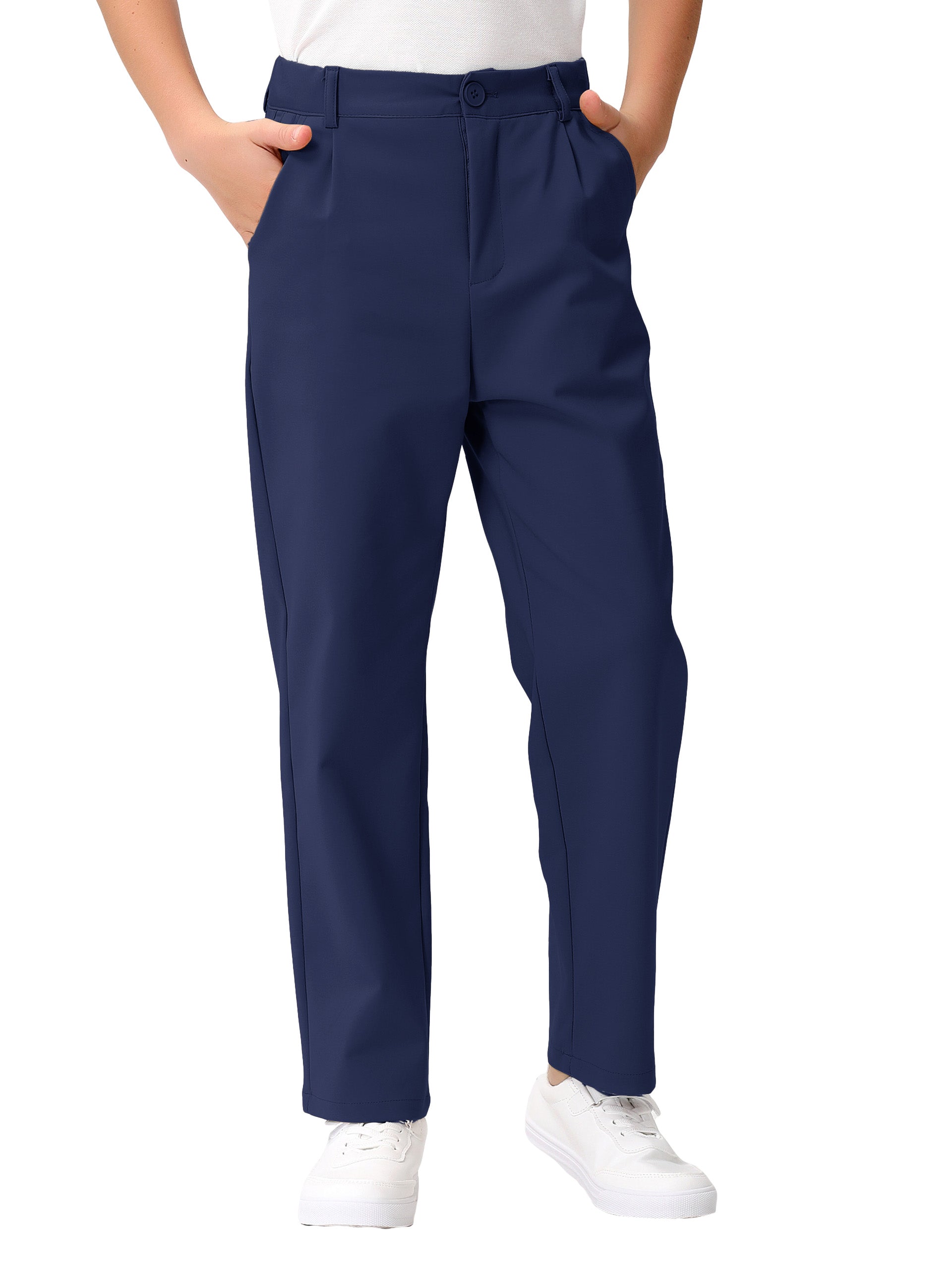 Boys Golf Dress Pants, Athletic Stretch Quick Dry Uniform Chino