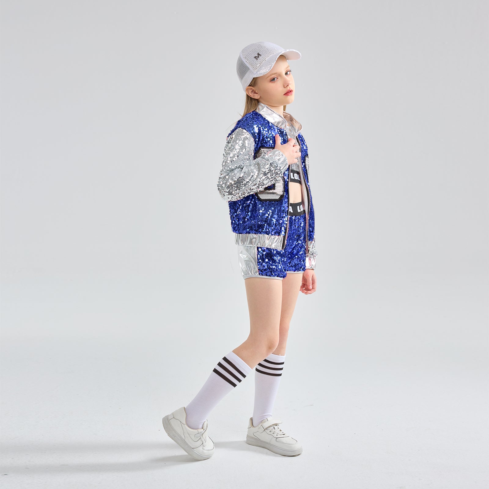 LOlanta Girls Sequins Dance Costume Kids Hip Hop Outfit – LOlanta ...