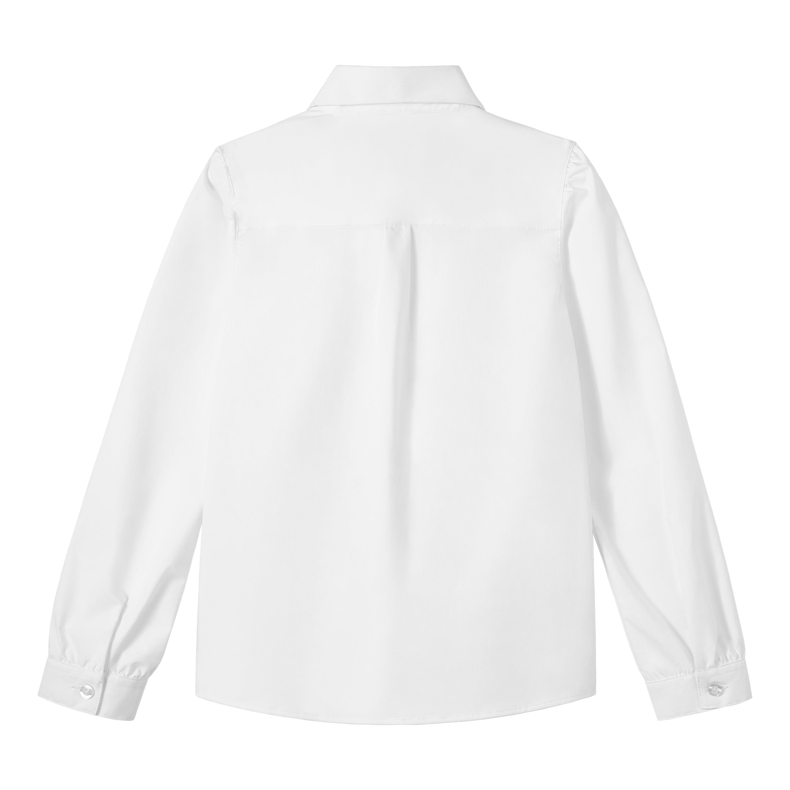 Girls Long Sleeve Uniform Shirt Kids Button Down Shirts