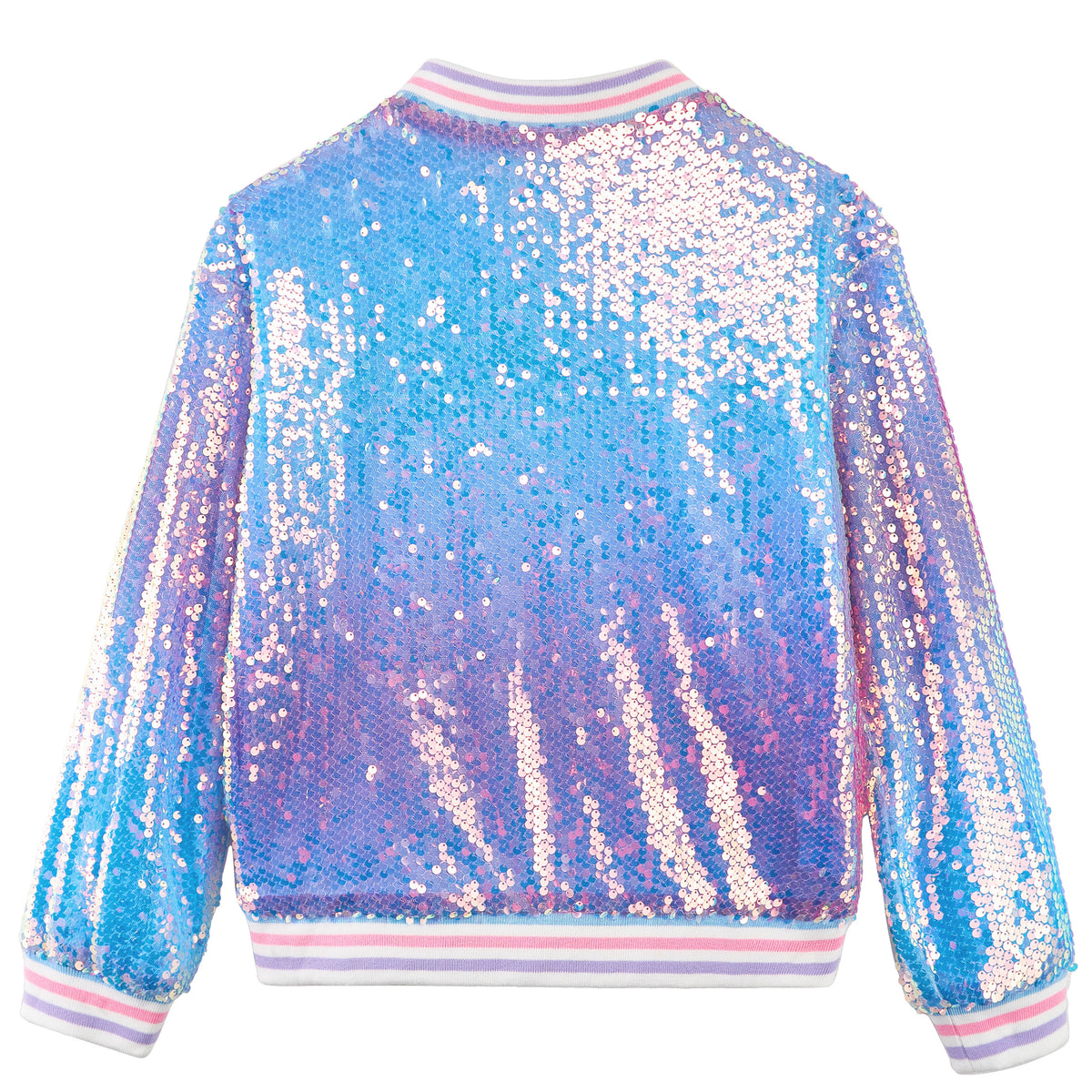 Girls Sequin Jacket Long Sleeve Kids Bomber Coats