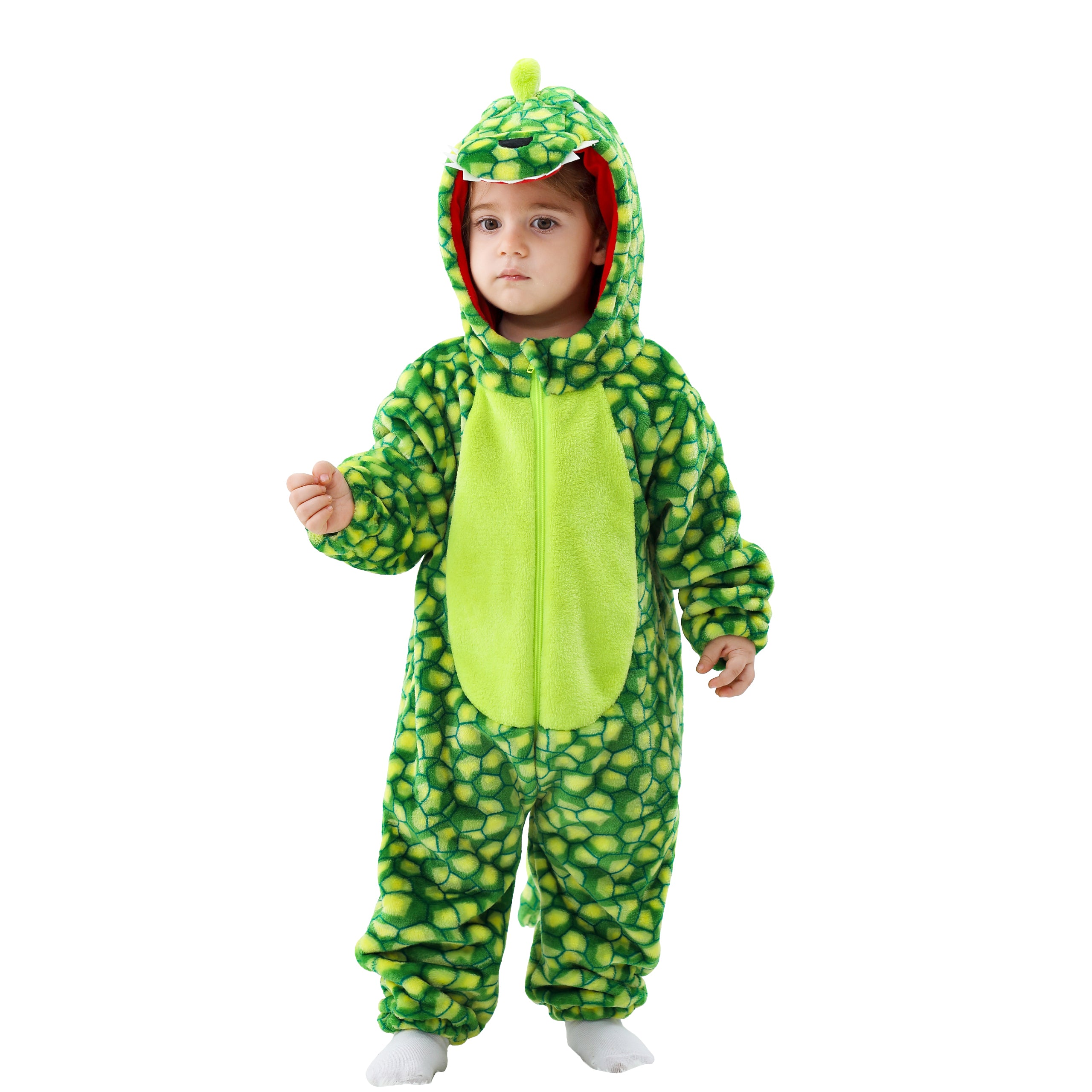 LOLANTA Unisex Baby’s Onesie Hooded Flannel Romper Costume