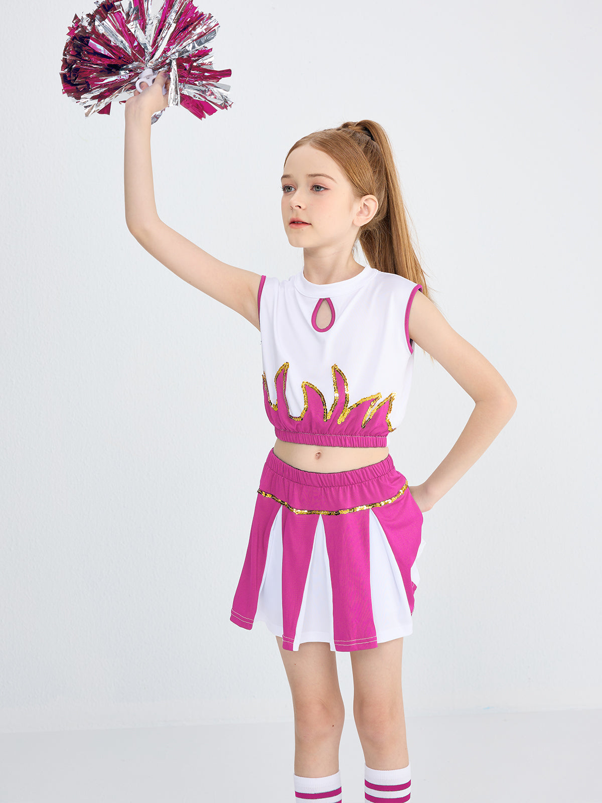 [VIP]Girl's Cheerleader Stage Performance Gym Outfit