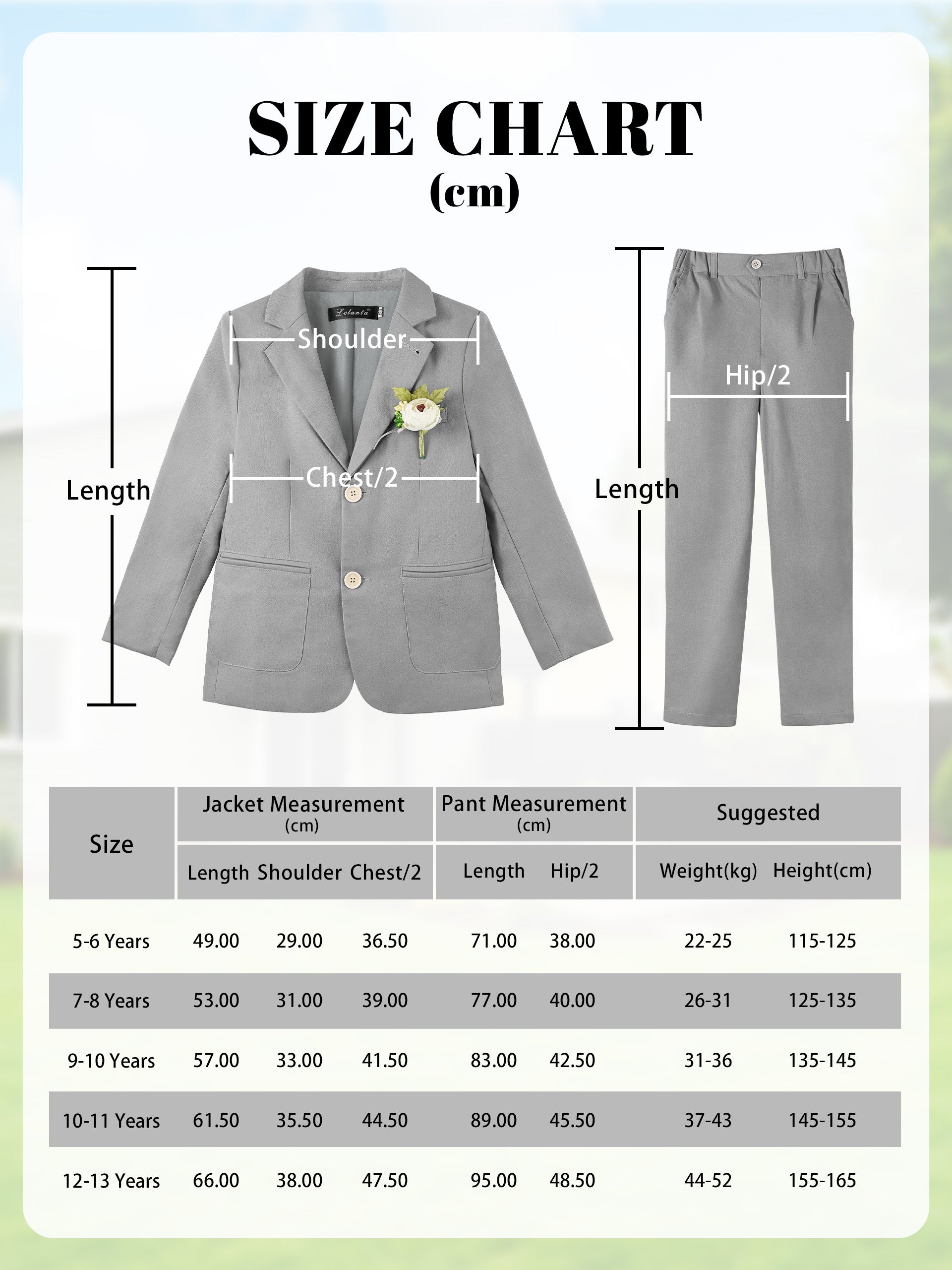 Boys Linen Suit Slim Fit Kids Lightweight Suit