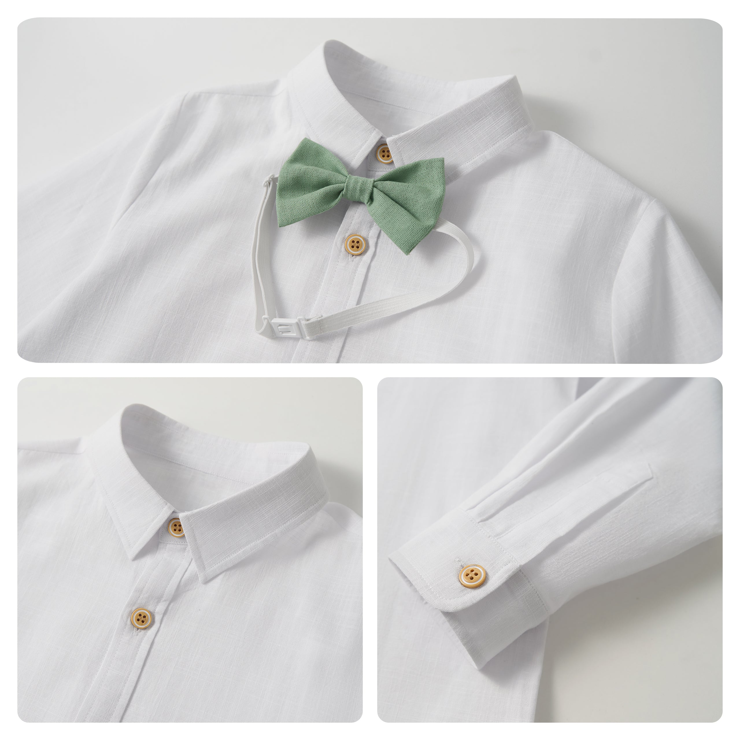 Boys Linen Suit Dress Clothes Kids Graduation Wedding Outfit