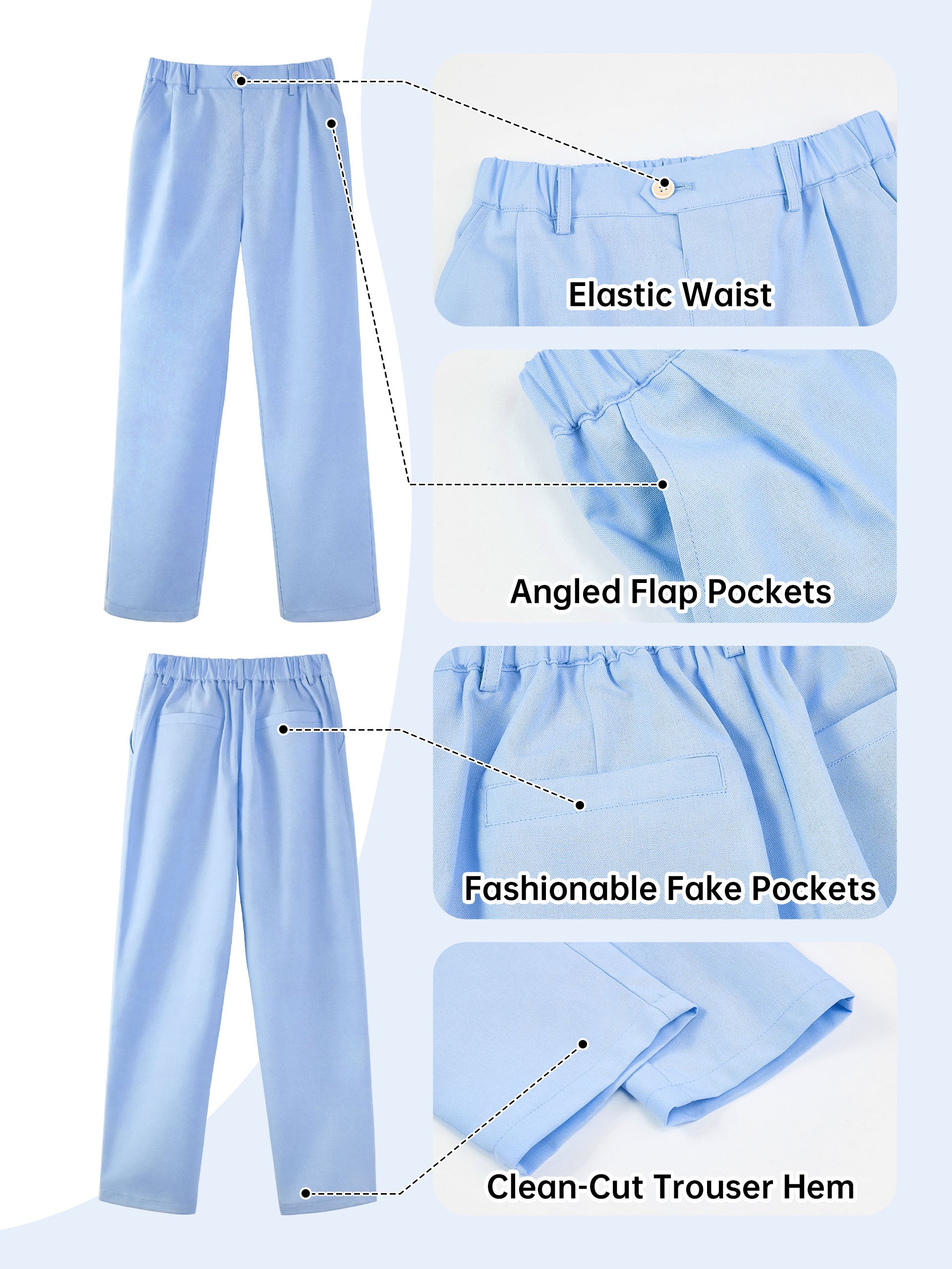 Boys Linen Suit Slim Fit Kids Lightweight Suit