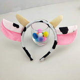 LOLANTA 3in1 Cow Horns Headbands Tails Bow Ties Cute Animals Head Hoops Hairbands