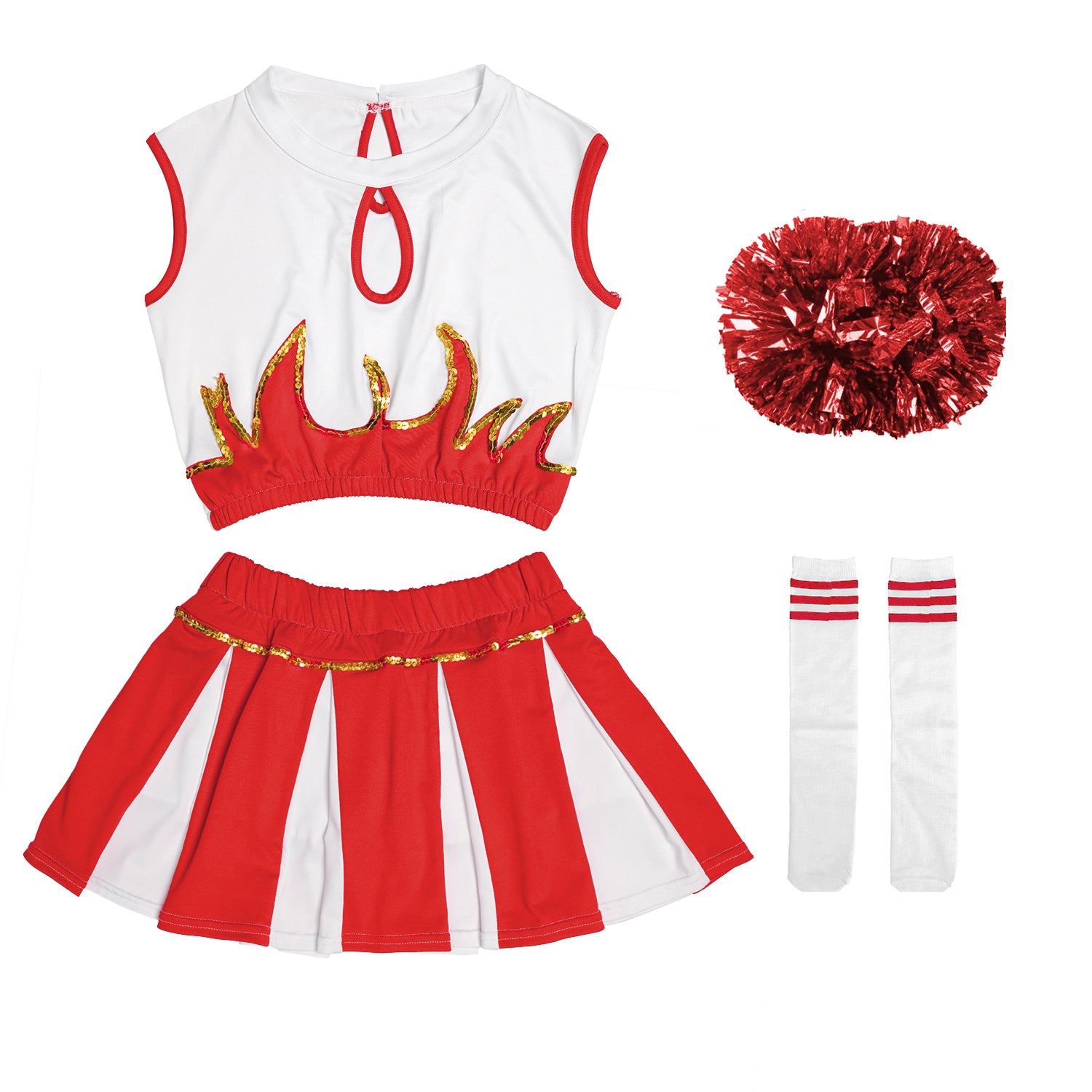 [VIP]Girl's Cheerleader Stage Performance Gym Outfit