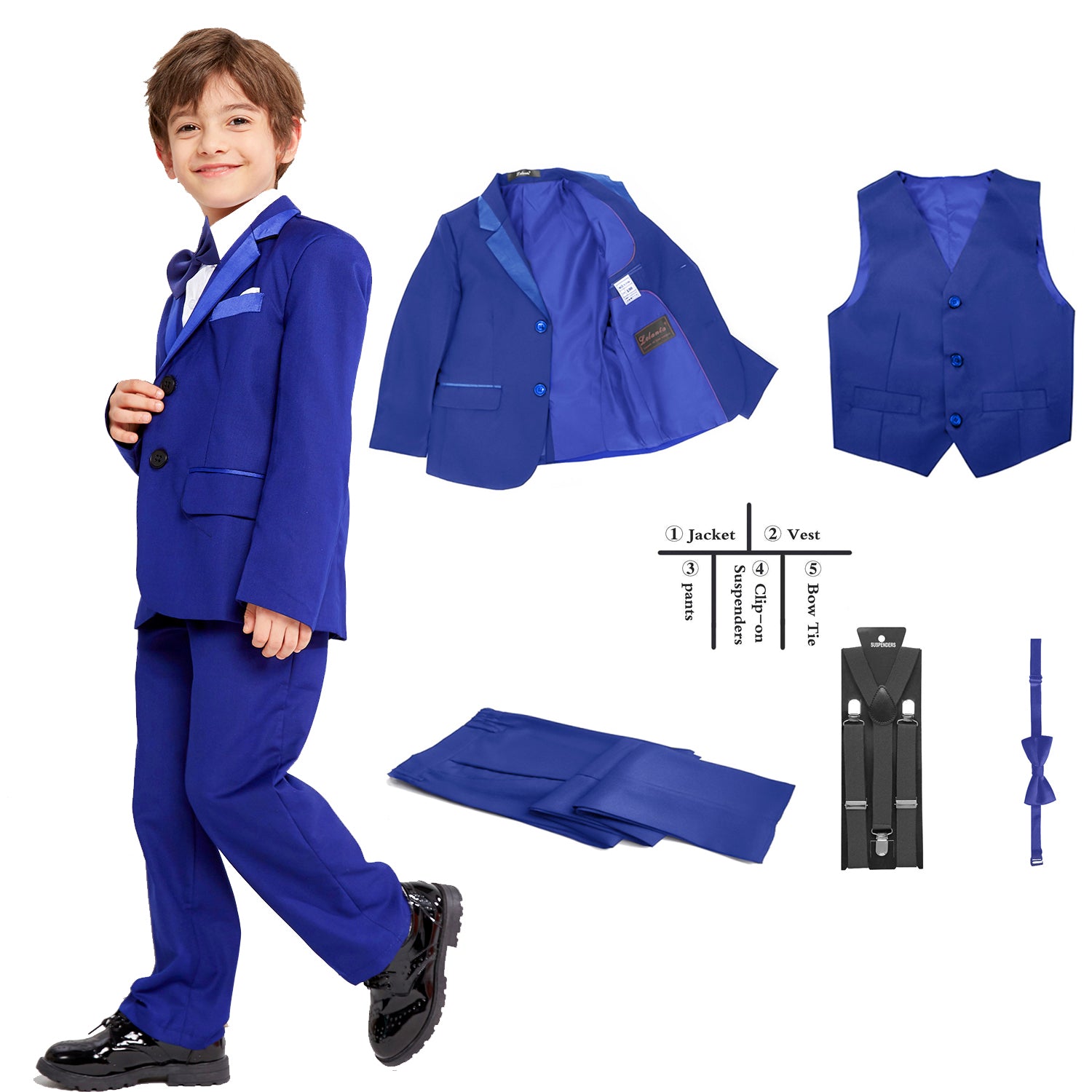 Boy's Business Performance Formal Suit Solid Color Party Wedding