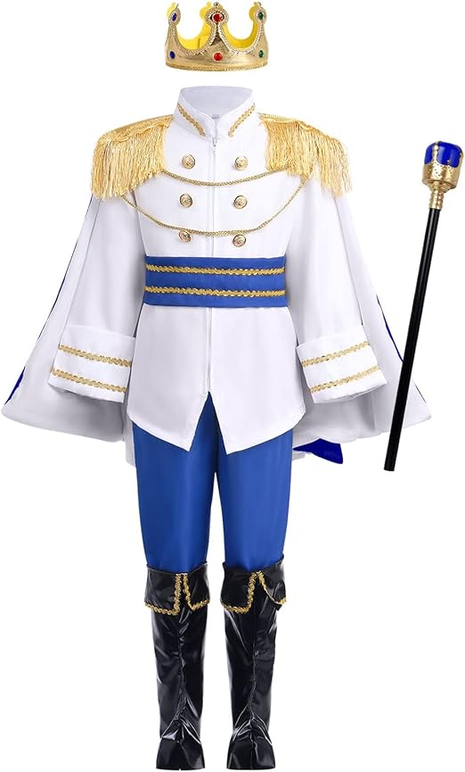 Boy's Prince Charming Costume Halloween Cosplay Fancy Outfit