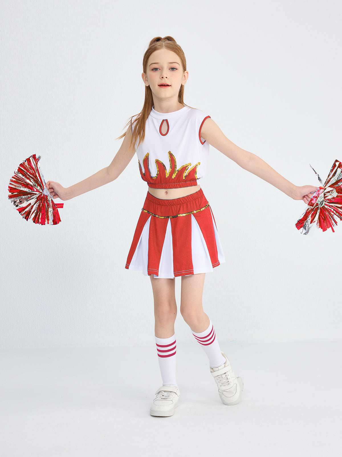 [VIP]Girl's Cheerleader Stage Performance Gym Outfit