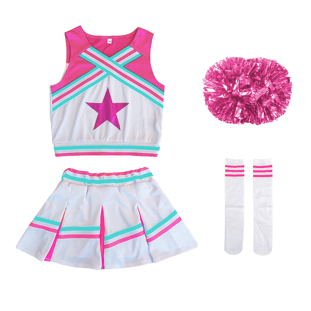 [VIP]Girl's Cheering Squad Costume Match Pom Poms  Socks